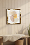 ساعة حائط ديكورية من MDF بإطار ذهبي وتصميم تجريدي - 4