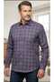 Classic Men's Shirt with Long Sleeves, Pockets, and Hidden Buttons at the Collar