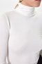 White Turtleneck Long Sleeve Slim Fit Blouse 2504 - 4