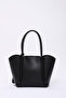 Black Shk122 Faux Leather, Snap Fastener, Makeup Bag, Wallet, Hand, Arm and Shoulder Bag - 3