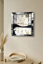 Silver Framed Abstract Time Themed Decorative Mdf Wall Clock - 5