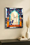 Silver Framed Morocco Themed Decorative Mdf Wall Clock - 3