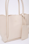 Cream Shk122 Faux Leather, Snap Fastener, Makeup Bag, Wallet, Hand, Arm and Shoulder Bag - 5