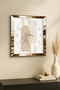 ساعة حائط ديكورية من MDF بإطار ذهبي وتصميم تجريدي - 3