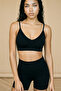 Black Push up High Waist Seamless Scrunch Biker Sports Shorts |   Solis - 3