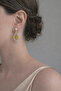 Steel Yellow Crystal Drop Stone Palace Series Mihrimah Earrings - Does not blacken- - 2