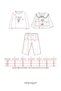 Bow Detail Peter Pan Collar Muslin 3-Piece Holiday Girl Baby Top and Bottom Set - 6
