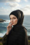 Fashion Cashmere Striped Glitter Shawl