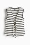 Knitted tie-front top