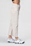 Women's Wide Leg Five-Pocket Fringed Stretch Fabric Cotton Trousers Ecru - 4