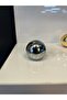 Globe Metal Button Handle Diameter 30mm Chrome Cabinet Door Modern Drawer TV Unit Furniture Single Hole Silver - 2