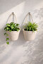 Mini Decorative Basket Organizer Basket Set of 2 Basket 12X10 cm Plants and Hanger Not Included - 3