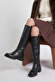 Women's Half Zipper Casual Boots Gilaze Black