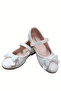 White Patent Leather Glitter Girls' Ballerinas - 2