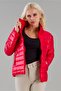 Women's Mock Neck Flato Pocket Waterproof Silicone Fiber Inflatable Mock Neck Mont Red - 6