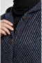 Hooded button stamp cap 0201-15 navy blue - 5