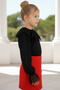Girl's Black Lace Detailed Long Sleeve Snap 23 April Blouse Shirt Body - 2