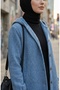 Hooded Button Cap 0201-17 Ice Blue - 3