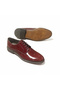 Burgundy Patent Leather Genuine Leather Classic Shoes - 5