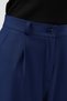 Navy Blue Pleated Detail High Waist Palazzo Women's Trousers 4003A - 4