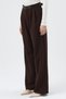 Brown Palazzo Stretch Fabric Women's Trousers 5009 - 3