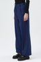 Navy Blue Pleated Detail High Waist Palazzo Women's Trousers 4003A - 3