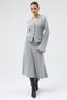 Gray Pocketed Buttoned Cardigan and Long Skirt Set 3109A - 6