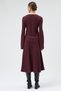 Plum Pocket Buttoned Cardigan and Long Skirt Set 3109A - 5