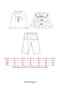 Bow Detail Peter Pan Collar Muslin 3-Piece Holiday Girl Baby Top and Bottom Set - 7