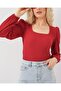 0442 Long Sleeve Blouse - Red
