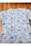 Children's Patterned Long Sleeve Pajama Set with Snap Buttons on the Shoulders - 5