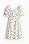Smock-detail dress