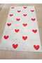 70x120 Cm Cotton Woven Based Heart Bath Rug - 2