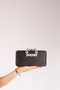 Reba Women's Evening Dress Handbag Black Satin - 3