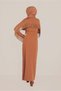 Sleeves and Back Tasseled Belt Dress 40626 - 3