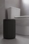 Lines Series Anthracite/Grey Acrylic Trash Can – Cylinder, 5 Liters, 25cm, Easy to Clean - 3372 - 6