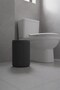 Lines Series Anthracite/Grey Acrylic Trash Can – Cylinder, 5 Liters, 25cm, Easy to Clean - 3372 - 5