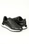 Pietro Black Genuine Leather Handmade Black Sneakers Shoes - 4