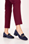 Genuine Leather Short Heeled Buckle Stylish Heels Vdt.143 - 3