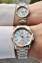 Gold Silver Color Lover Couple Two Wristwatches - 4