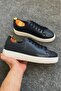 Navy Blue Leather Men's Sneakers - Comfortable, Lightweight and Stylish Sneakers - 4