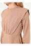 Aller Detailed Hijab Dress - Mink - - 5