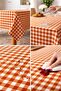 Checkered Tablecloth, Table Cloth, Picnic Cover, Duck Fabric, Water and Stain Repellent, Bohemian Style