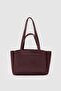 Marlove Leather Shoulder Bag Burgundy