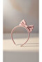 Girl's 2-Piece Pink Sequin Matte Satin Bow Crown Buckle - 2