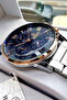 Men's Wristwatch Functions Active Waterproof Silver Color Steel Band Hm2559C1 - 2