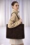Premium Genuine Original Leather Suede Women's Hand and Shoulder Bag - 3