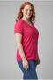 Women's Plus Size V-Neck Pink T-Shirt – Relaxed Fit, Breathable Fabric, Available in Sizes up to 6XL - 3