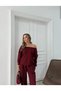 New Season Women's Modal Fabric Loose Off-Shoulder Blouse and Trousers Two-Piece Suit 0059 - 6