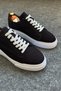 Navy Blue Nubuck Leather Sports Shoes - Navy Blue Sports Shoes - 4